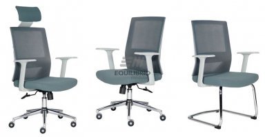 SILLA EJECUTIVA VISION Gray/Black :: Muebles de Oficina: Equilibrio Modular